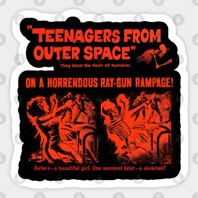 Teenagers from Outer Space Sticker by GuitarManArts